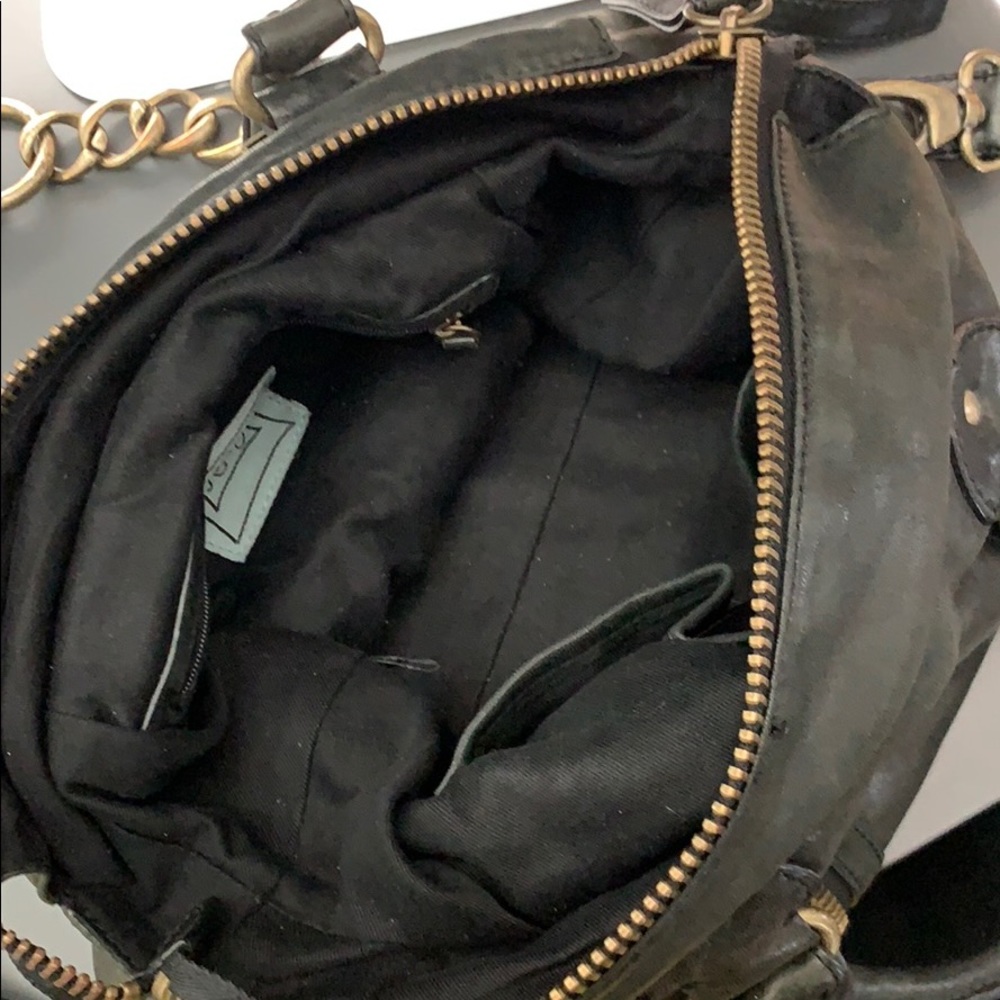 RARE 90’s Vintage Cynthia Rowley Black Leather Bag - Picture 4 of 4
